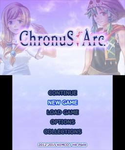 Chronus Arc Title Screen